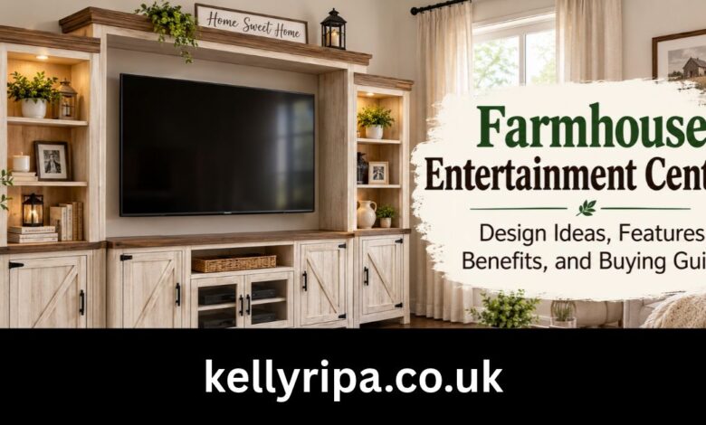 farmhouse entertainment center