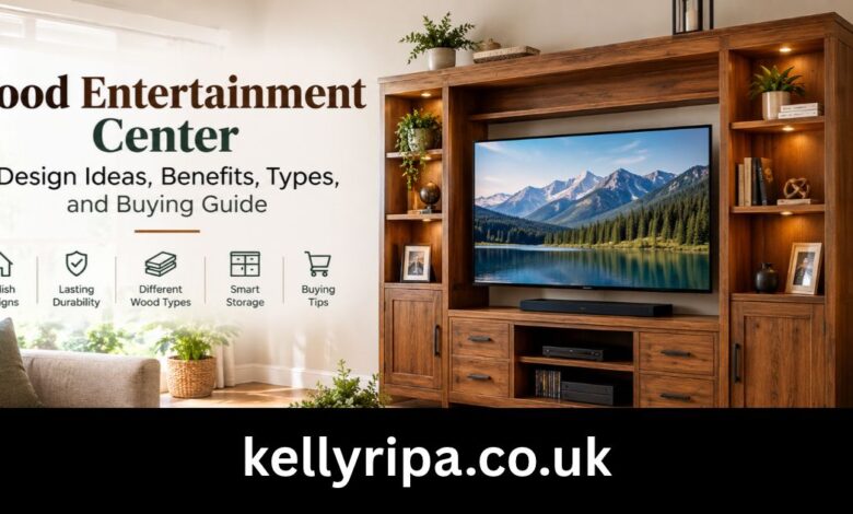 wood entertainment center